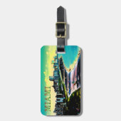 Surreale Farben des Miami Beachs Florida Gepäckanhänger (Vorderseite vertikal)