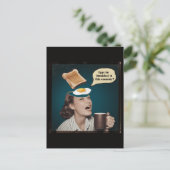 Surreale Frau, Eier zum Frühstück In dieser Wirtsc Postkarte (Stehend Vorderseite)