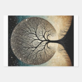 Surreale Frau im Zusammenhang mit Bäumen Geschenkpapier Set (Vorderseite 2)