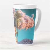 Surreale Frau mit Palme Milchtasse (Rechte Ecke)