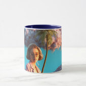 Surreale Frau mit Palme Tasse (Zentrum)