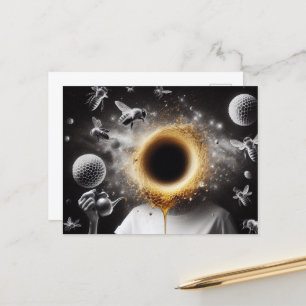 Surreale Frauen und Bienen-Honigwabe Postkarte