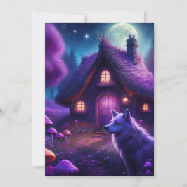 Surreale Hütte im Wald Einladung