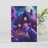 Surreale Hütte im Wald Einladung (Stehend Vorderseite)