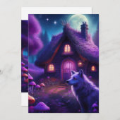 Surreale Hütte im Wald Einladung (Vorne/Hinten)