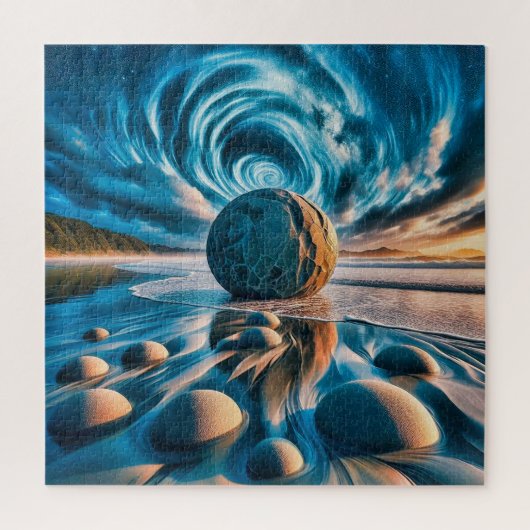 Surreale kosmische Küsten Puzzle (Vertikal)
