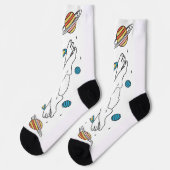 Surreale kosmische Leg- und Planetensocken Socken (Linkes Detail)