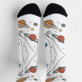 Surreale kosmische Leg- und Planetensocken Socken (Oben)