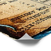 Surreale Landschaft Inmitten eines gecrackten Eier Poster (Ecke)