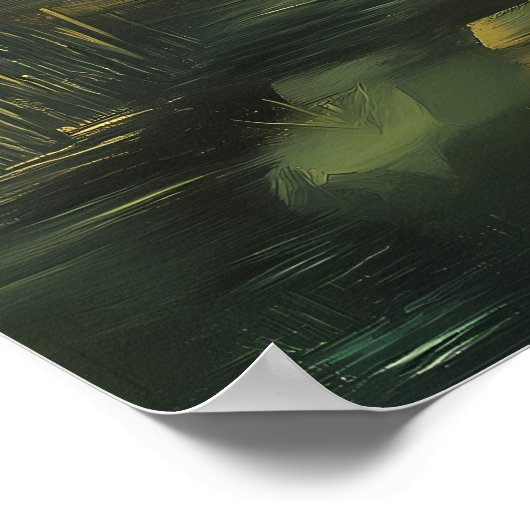 Surreale Landschaft mit Melkuhren und Augen Poster (Ecke)