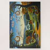 Surreale Landschaft mit Uhren und See Puzzle (Vertikal)