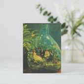 Surreale Menschen, die ein Party in einer Flasche Postkarte (Stehend Vorderseite)