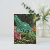 Surreale Menschen in Flaschen Postkarte (Stehend Vorderseite)