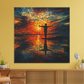 Surreale Mosaik: Fragmentierte Perspektiven in Bew Leinwanddruck (Insitu (Wohnzimmer))