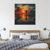 Surreale Mosaik: Fragmentierte Perspektiven in Bew Leinwanddruck (Insitu (Schlafzimmer))