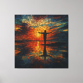 Surreale Mosaik: Fragmentierte Perspektiven in Bew Leinwanddruck (Vorderseite)