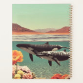 Surreale Ozeanszene mit Walen und Korallen Planer (Rückseite)