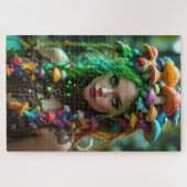 Surreale Pilzmaske mit Whimsikus Fungus Puzzle (Horizontal)