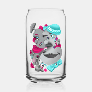 Surreale Rätsel Gesichter können Glass Dosenglas