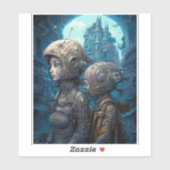 Surreale Science Fiction Aufkleber (Blatt)