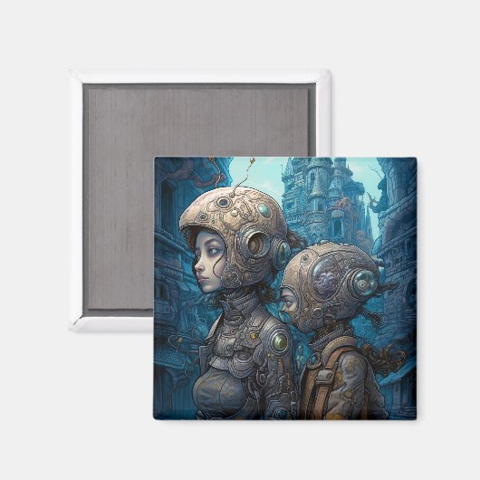 Surreale Science Fiction Magnet (Vorderseite/Rückseite)
