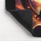 Surreale Szene mit liebevoller Paarung im Herzen Mousepad (Ecke)