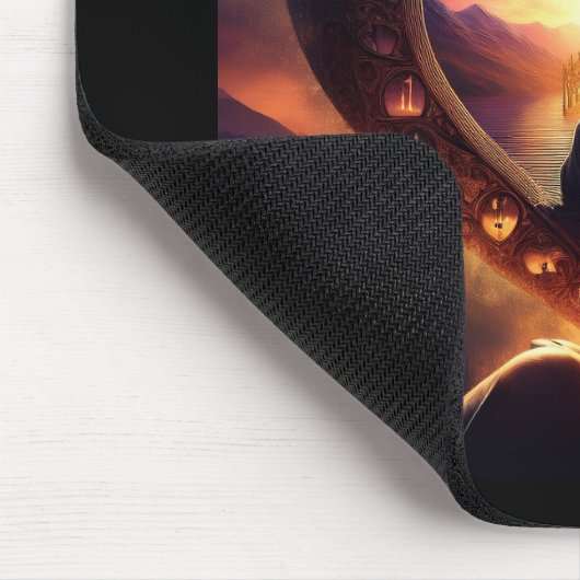 Surreale Szene mit liebevoller Paarung im Herzen Mousepad (Ecke)