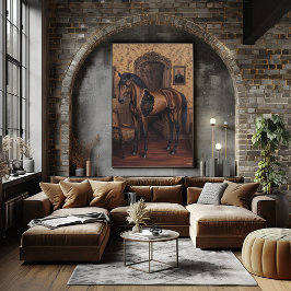 Surreale Traumlandschaft am Hollow Horse im Vintag Poster