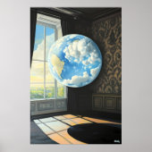 Surreale Traumlandschaft der flatternden Erde im R Poster (Vorne)