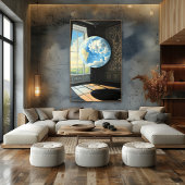 Surreale Traumlandschaft der flatternden Erde im R Poster