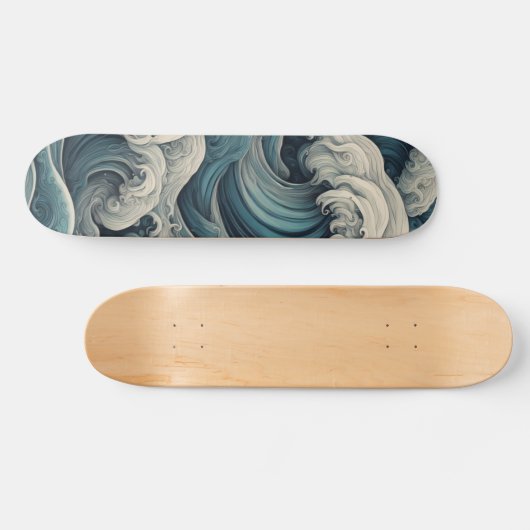 Surreale Waves: Ocean Dreamscape Skateboard (Horizontal)