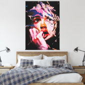 Surreale zerrüttete Reflektion - Abstrakt emotiona Leinwanddruck (Insitu (Schlafzimmer))