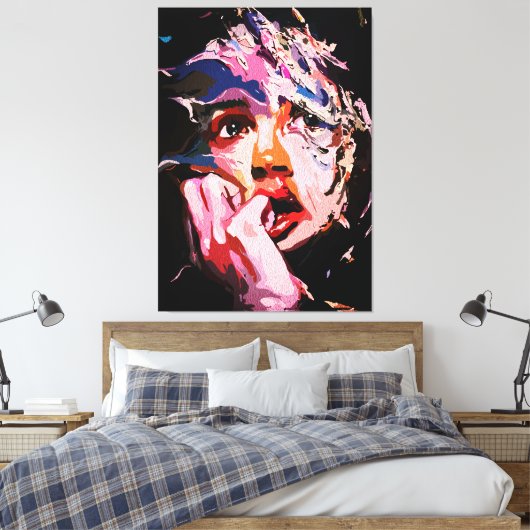 Surreale zerrüttete Reflektion - Abstrakt emotiona Leinwanddruck (Insitu (Schlafzimmer))