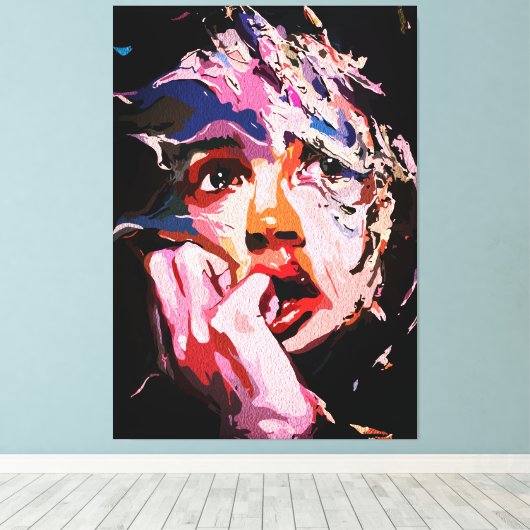 Surreale zerrüttete Reflektion - Abstrakt emotiona Leinwanddruck (Insitu (Holzboden))