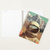 Surrealer Astronaut auf Blumenfeld Planer (Anzeige)