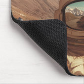 Surrealer Astronaut im Blumenfeld Mousepad (Ecke)