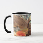 Surrealer Astronaut im Blumenfeld Tasse (Links)