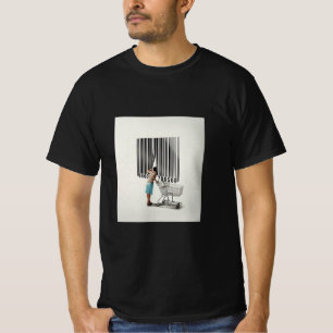 Surrealer Barcode Consumer Tee – Moderne Konzeptku