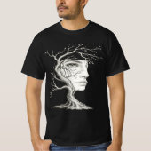 Surrealer Baum-Gesicht Herren T-Shirt (Vorderseite)