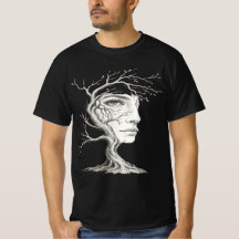 Surrealer Baum-Gesicht Herren T-Shirt