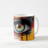 Surrealer Blick-Splash Kaffeetasse (VorderseiteRechts)