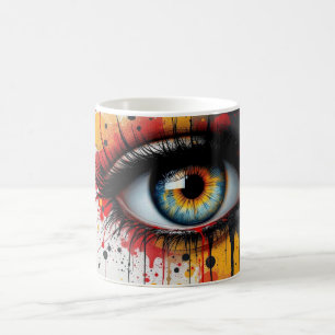 Surrealer Blick-Splash Kaffeetasse