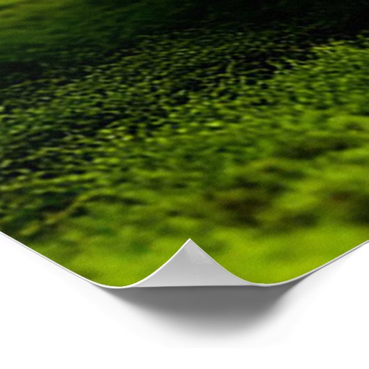 Surrealer Cup, der sich zu tropischem Wasserfall w Poster (Ecke)