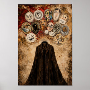Surrealer dunkler Kunstposter  Ich vergesse dich l Poster