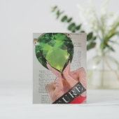 Surrealer Edelstein-Damen-Collage  Postkarte (Stehend Vorderseite)