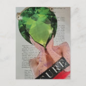 Surrealer Edelstein-Damen-Collage  Postkarte (Vorderseite)