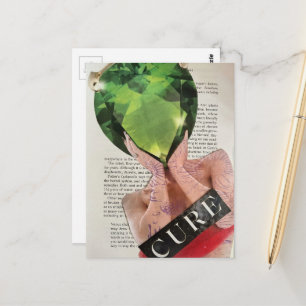 Surrealer Edelstein-Damen-Collage Postkarte