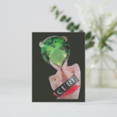 Surrealer Edelstein-Damen-Collage Postkarte (Stehend Vorderseite)
