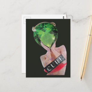 Surrealer Edelstein-Damen-Collage  Postkarte