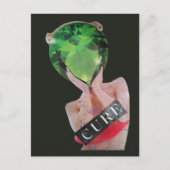 Surrealer Edelstein-Damen-Collage Postkarte (Vorderseite)